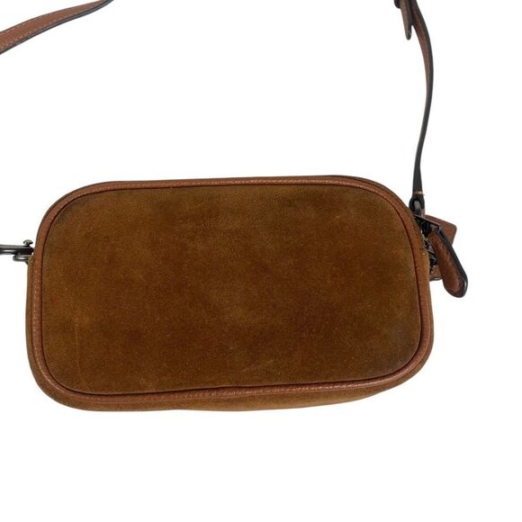 Coach Saddie All Stud Grommets Pouch small crossbody brown suede - Picture 7 of 16